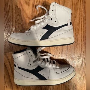 MI Basket Used, the unisex diadora Heritage  with high top. Full-grain leather